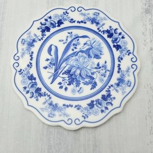 Spode Botanical Blue Room 6" Trivet Hanging  L0906 Blue / White Flowers - B
